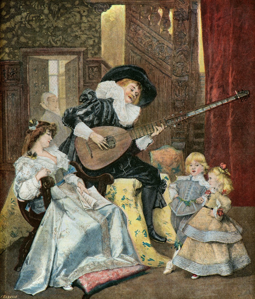 La Sarabande, 1895 (ilustracja) autorstwa Ferdinand Roybet