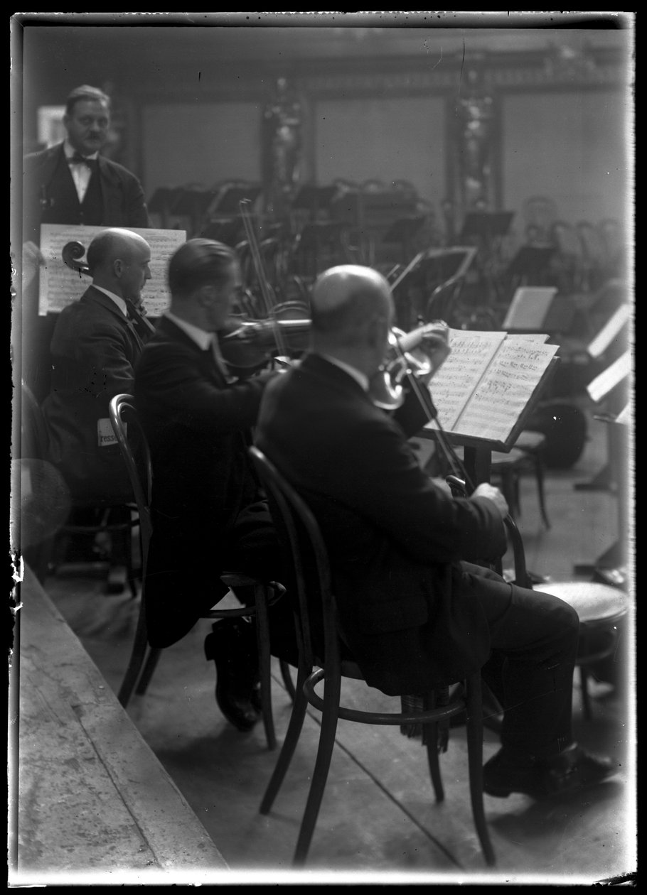 Instrument smyczkowy wiedeńskiego członka orkiestry filharmonicznej autorstwa Ferdinand Schmutzer
