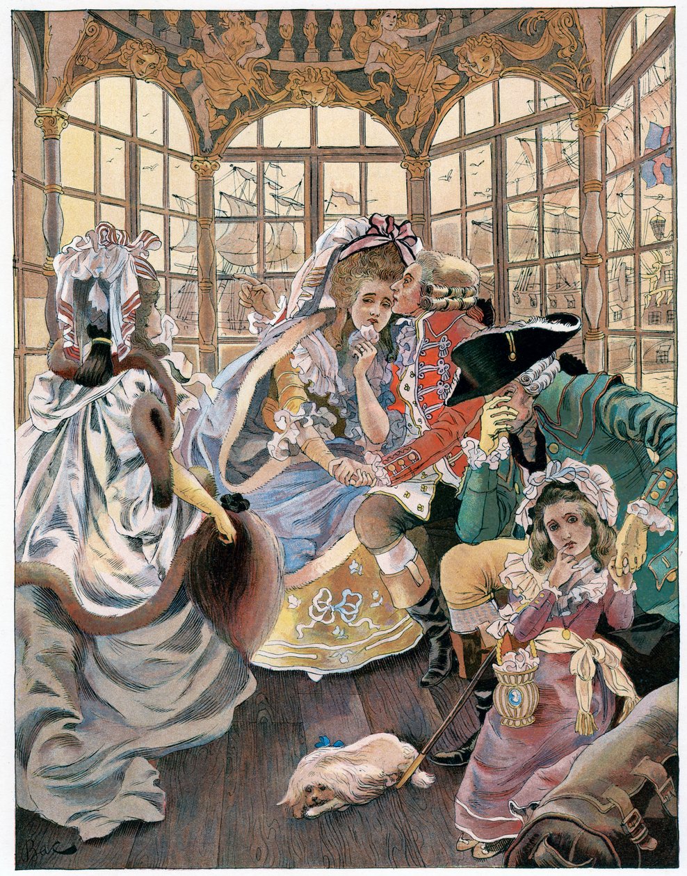 Emigracja w czasie rewolucji, XVIII w., ok. 1880-1950. autorstwa Ferdinand Sigismund Bac