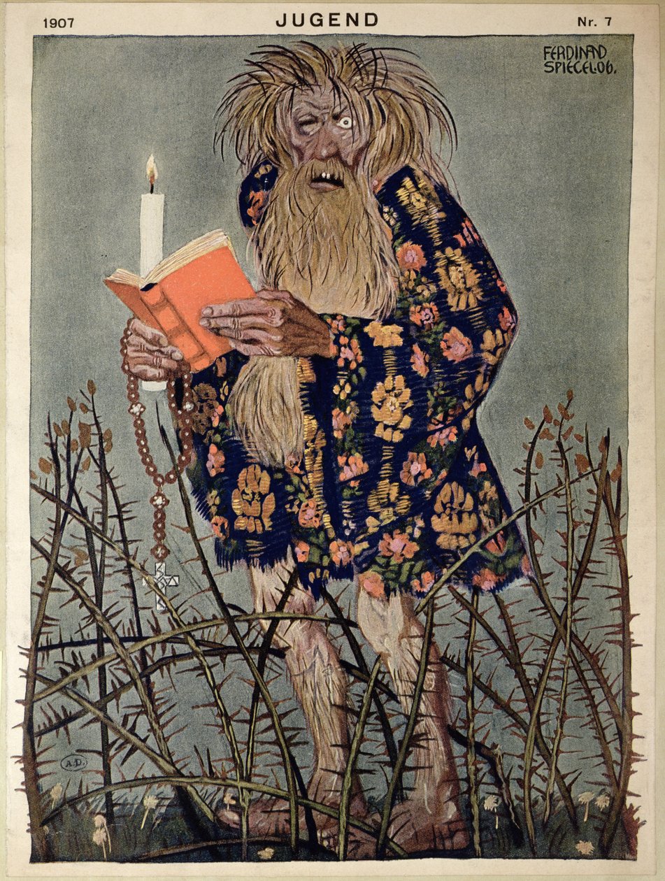 Troll, ilustracja z magazynu „Jugend”, wydana w Monachium 1907 (kolor lito) autorstwa Ferdinand Spiegel