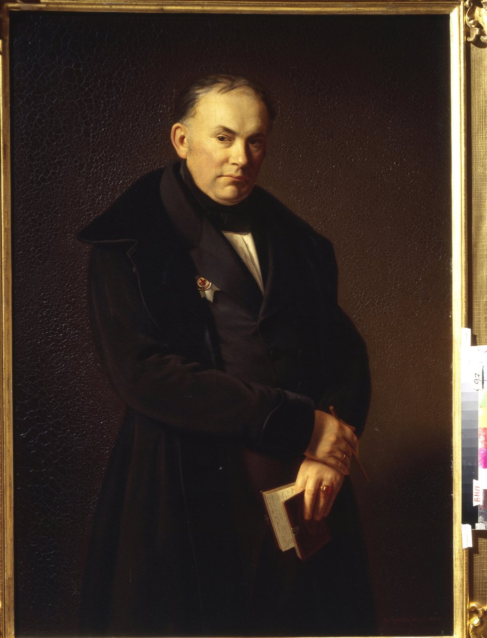 Portret poety Wasilija Andriejewicza Żukowskiego (1783-1852) (portret poety W. Żukowskiego). Obraz Ferdinanda Theodora Hidebrandta (1804-1874), olej na płótnie, 1844. Sztuka niemiecka (Dusseldorf) autorstwa Ferdinand Theodor Hildebrandt