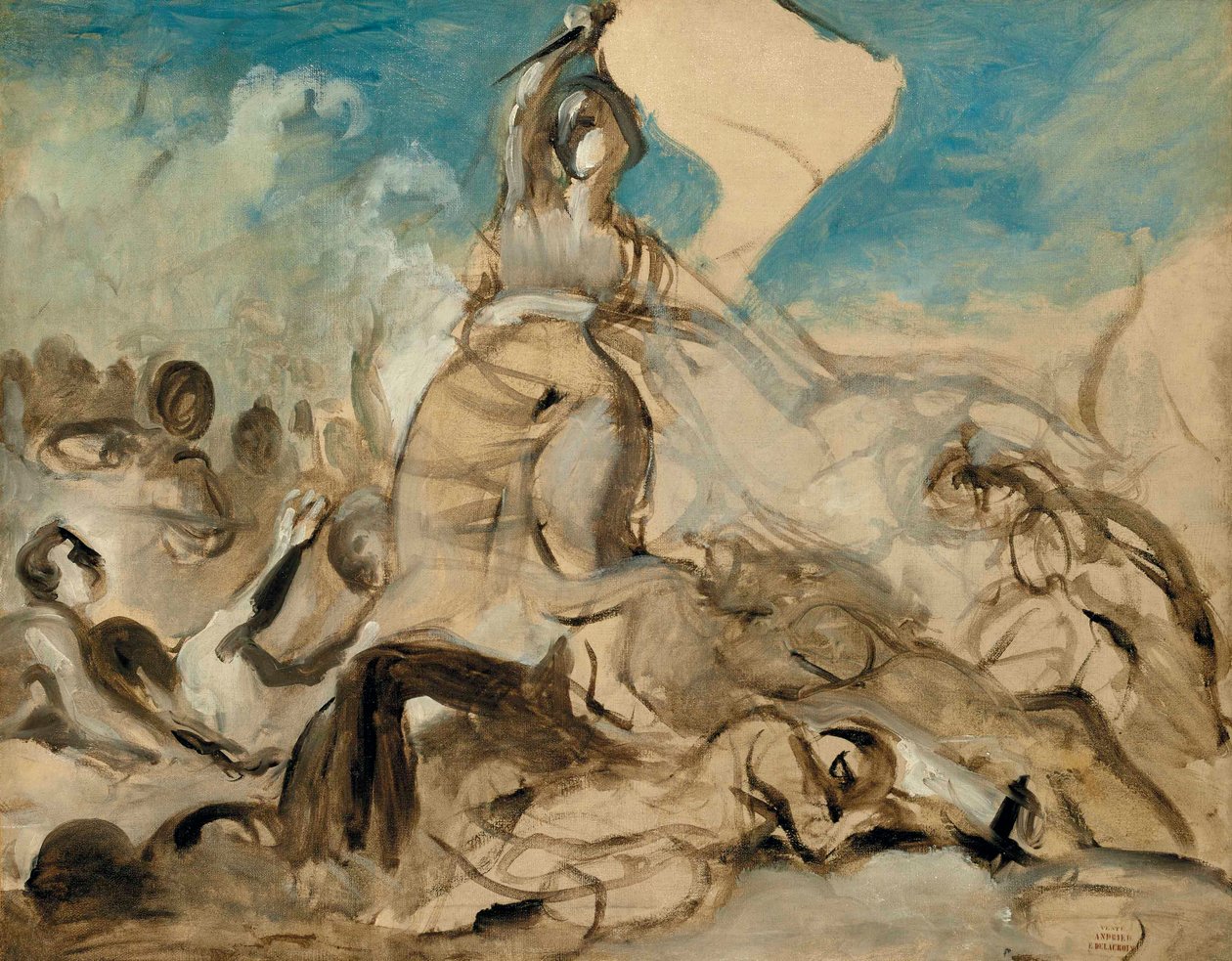 28 lipca - Wolność prowadzi lud autorstwa Ferdinand Victor Eugene Delacroix