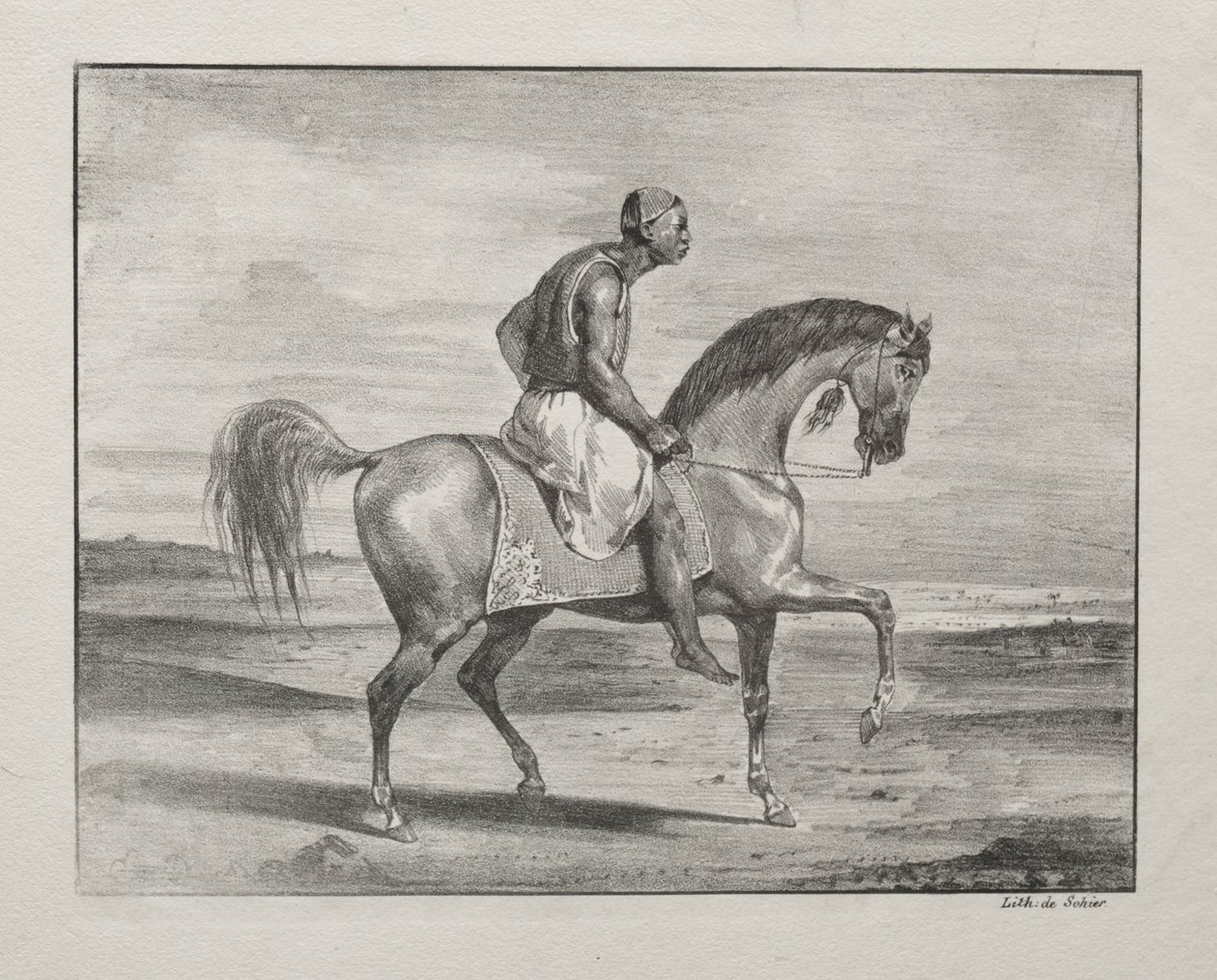 Afrykanin na koniu, 1823. autorstwa Ferdinand Victor Eugene Delacroix