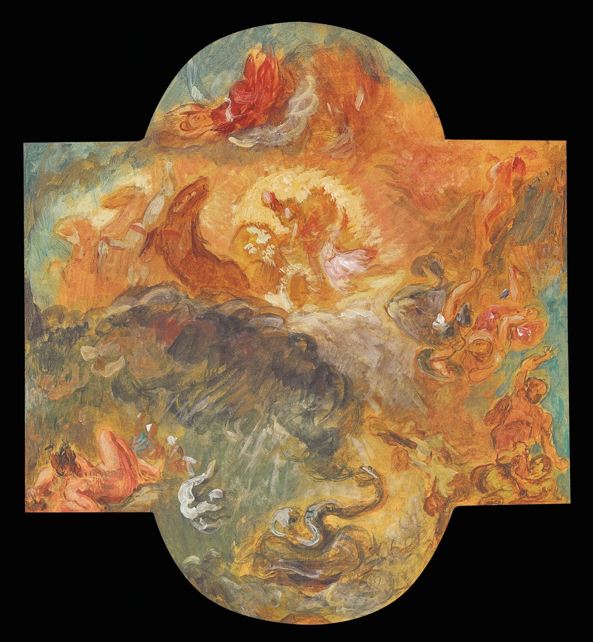 Apollo zabija Pytona, 1850 autorstwa Ferdinand Victor Eugene Delacroix