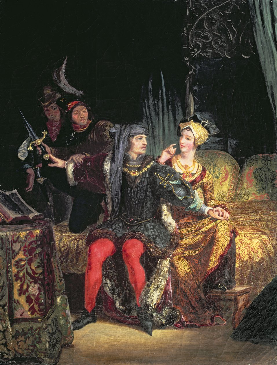Karol VI (1380-1422) i Odette de Champdivers, ok. 1824-26 autorstwa Ferdinand Victor Eugene Delacroix