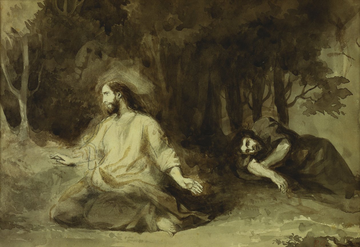 Chrystus na Górze Oliwnej, 1826 autorstwa Ferdinand Victor Eugene Delacroix