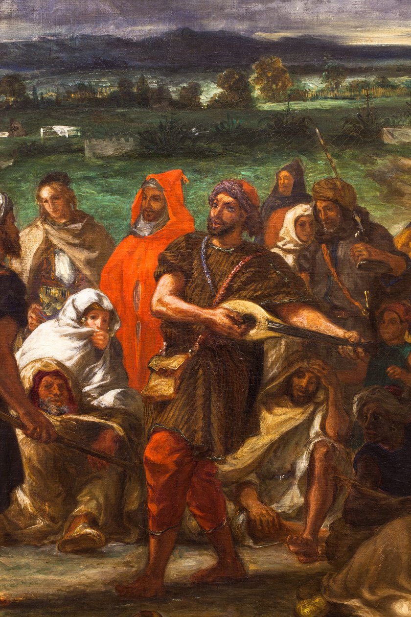Arabscy komicy lub bufoni autorstwa Ferdinand Victor Eugene Delacroix