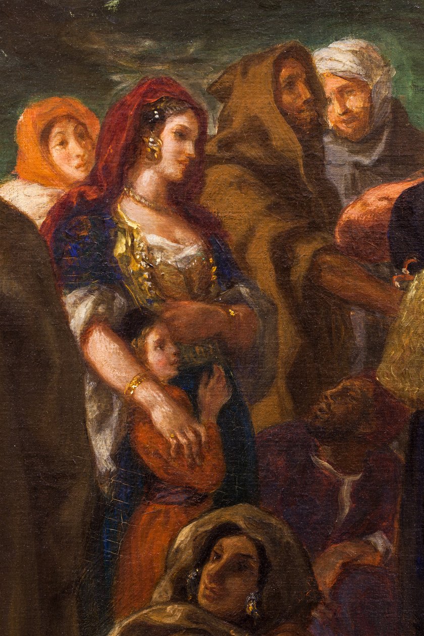 Arabscy komicy lub bufoni autorstwa Ferdinand Victor Eugene Delacroix