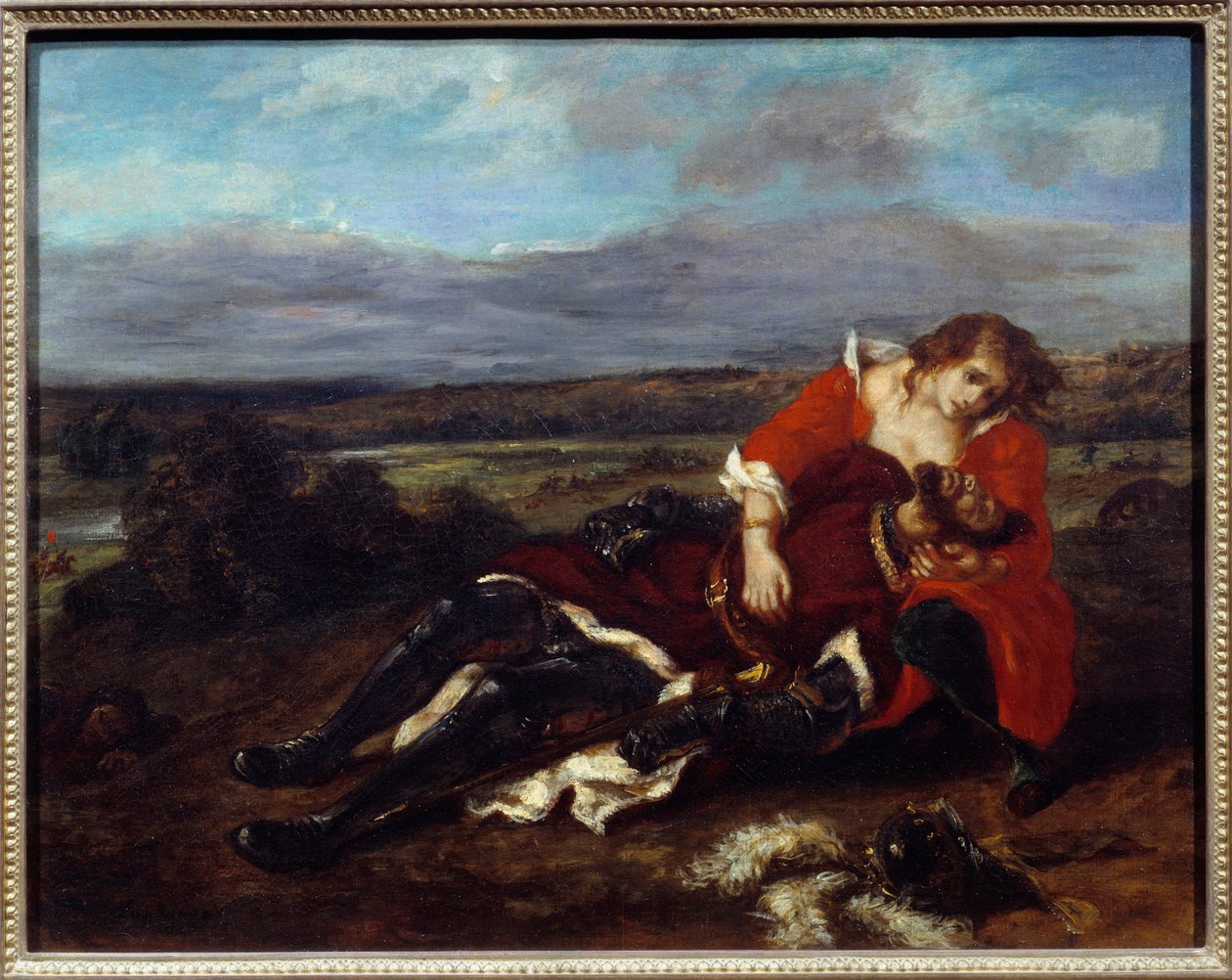 Śmierć Lary. Obraz Eugene Delacroix (1798-1863) autorstwa Ferdinand Victor Eugene Delacroix