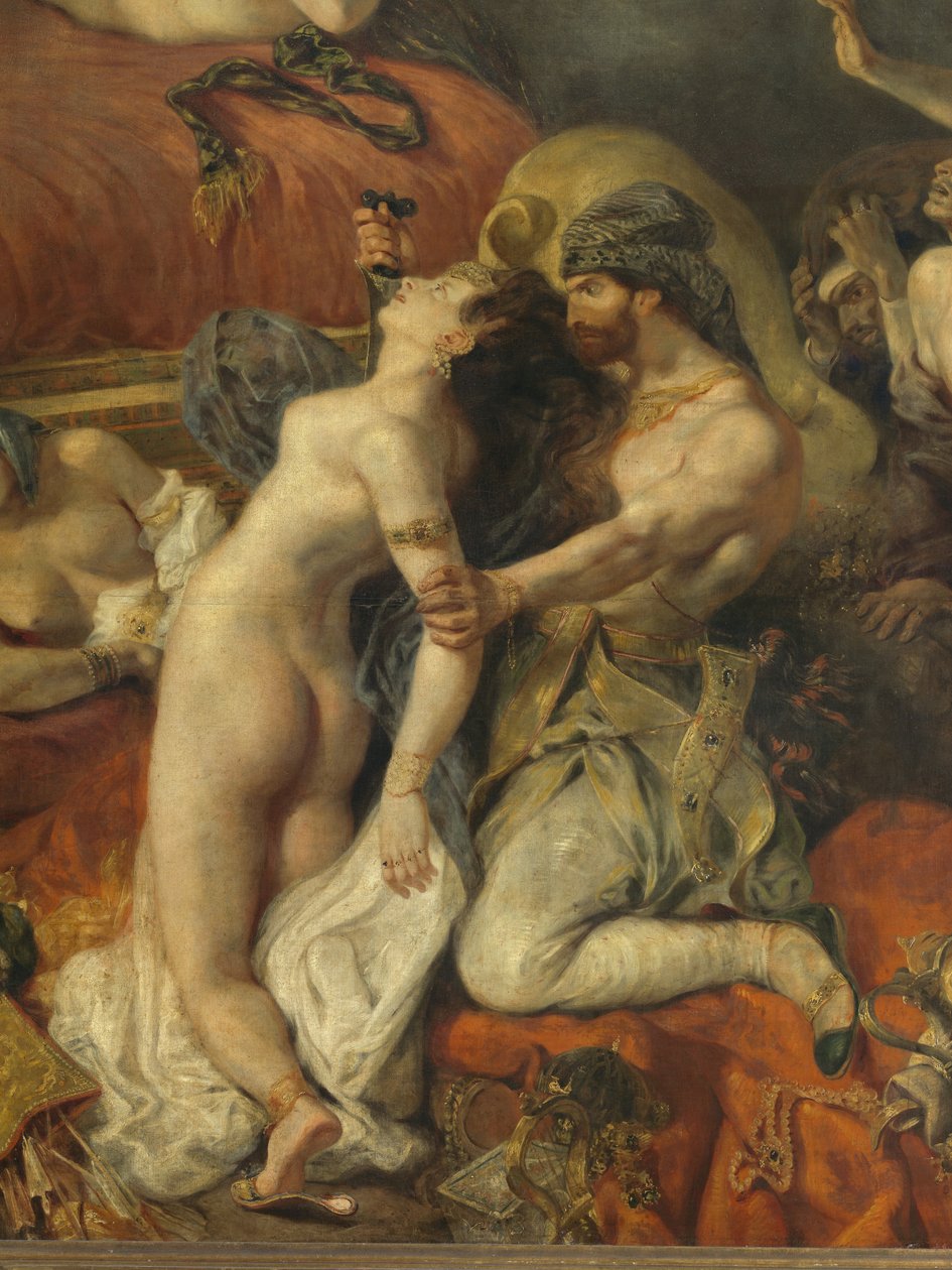 Szczegół: Śmierć Sardanapale autorstwa Ferdinand Victor Eugene Delacroix