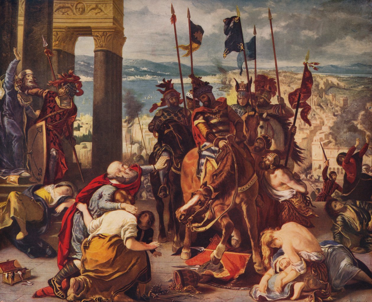 Wjazd krzyżowców do Konstantynopola, 1840, c1915 autorstwa Ferdinand Victor Eugene Delacroix