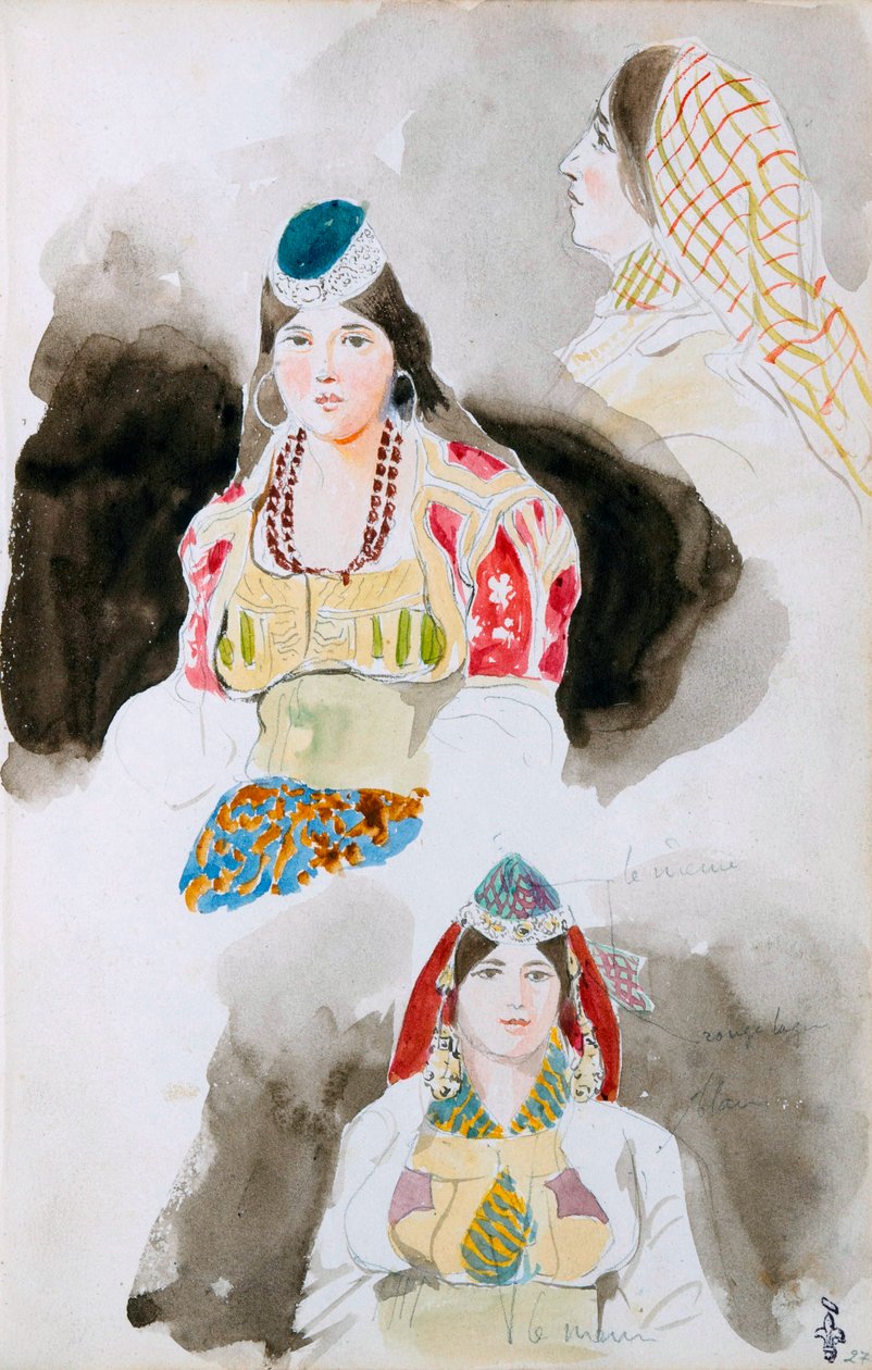 Z marokańskiego szkicownika, 1832 autorstwa Ferdinand Victor Eugene Delacroix