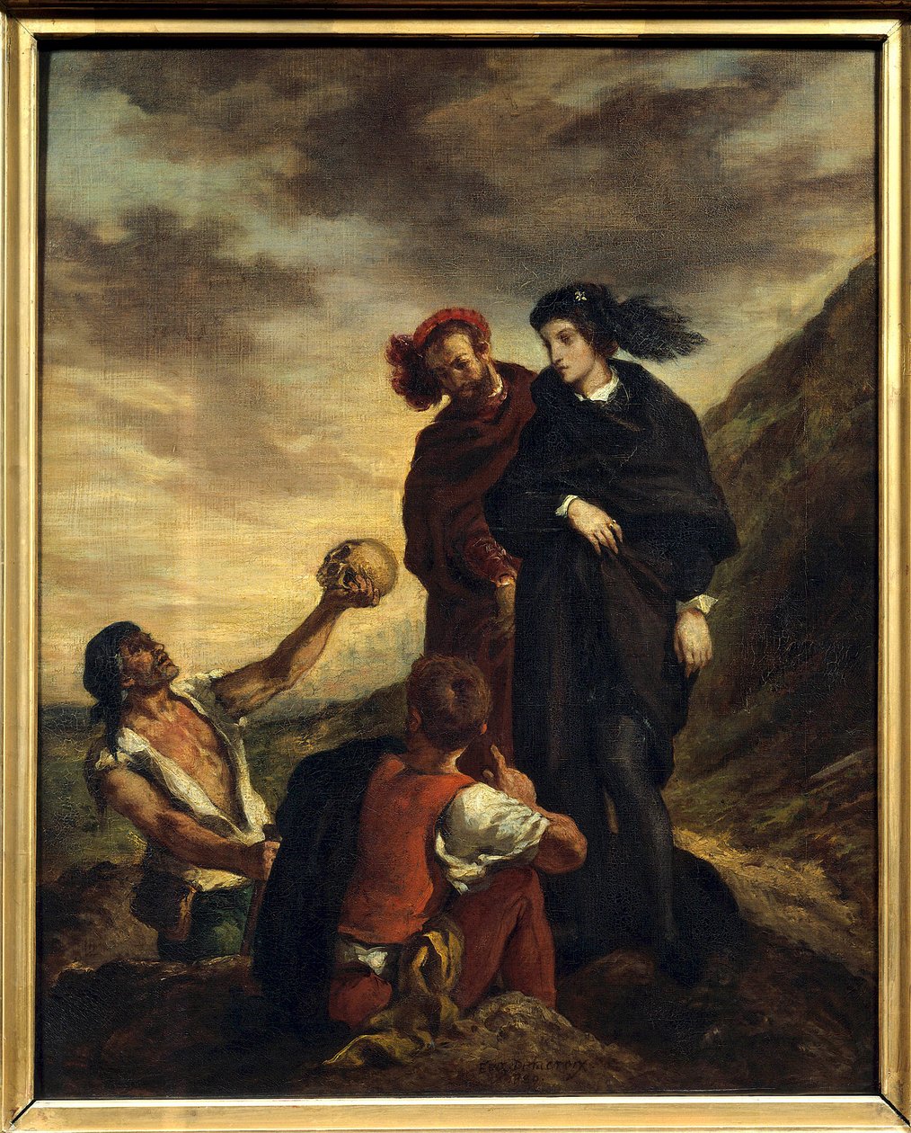 Hamlet i Horatio na cmentarzu Ilustracja do V aktu utworu Williama Szekspira „Hamlet” (1564-1616). Obraz (Vanite) Eugene