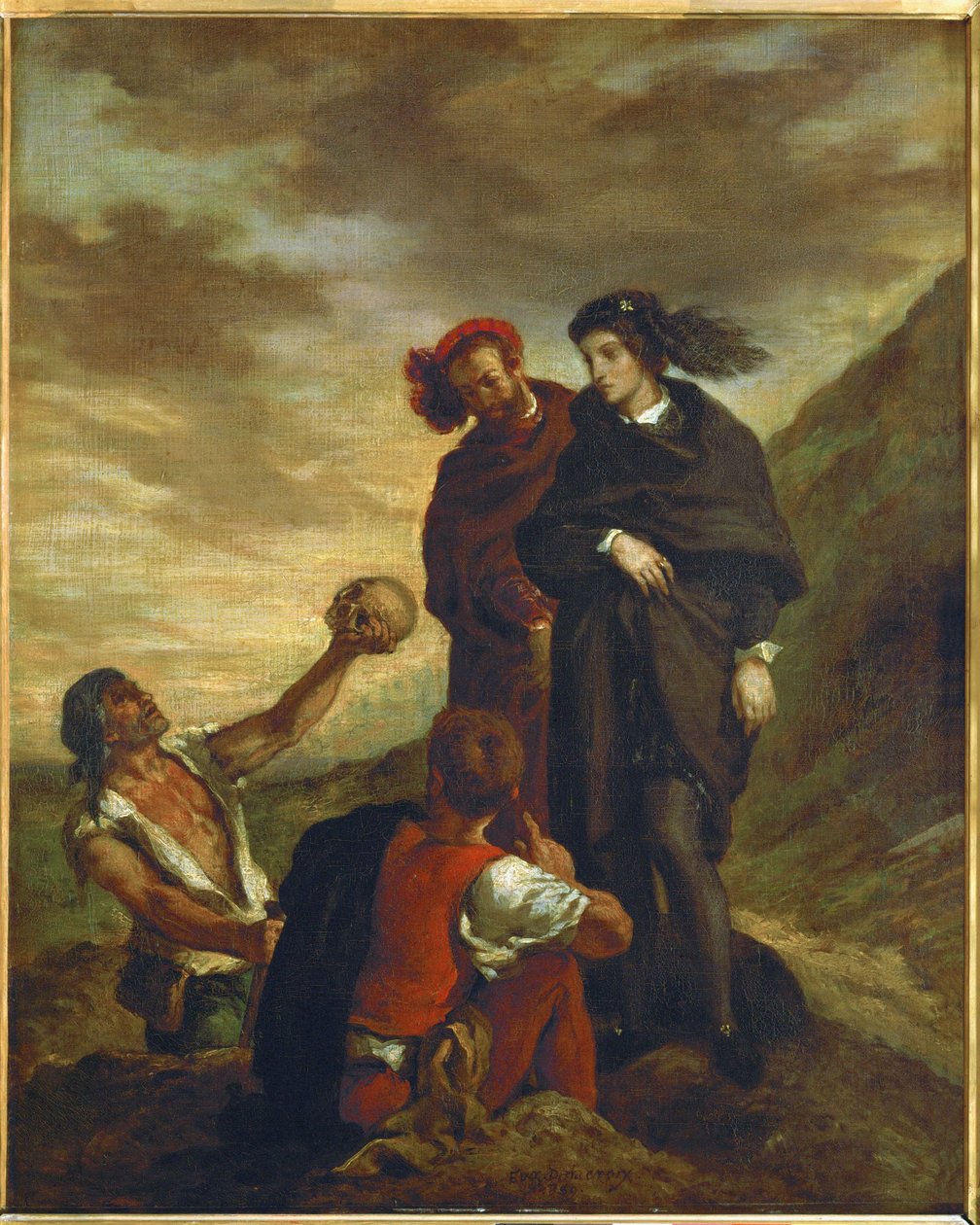 Hamlet i Horatio na dziedzińcu ... autorstwa Ferdinand Victor Eugene Delacroix