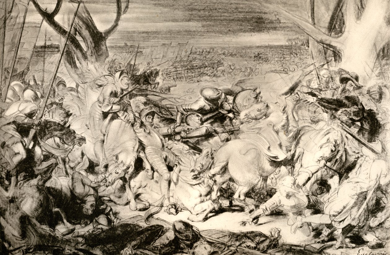 Bitwa pod Dreux, 1913 autorstwa Ferdinand Victor Eugene Delacroix