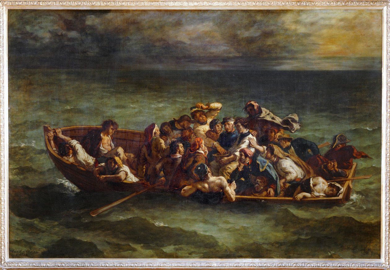 Le Naufrage de Don Juan - Wrak statku Don Juan. Salon de 1841 ... autorstwa Ferdinand Victor Eugene Delacroix