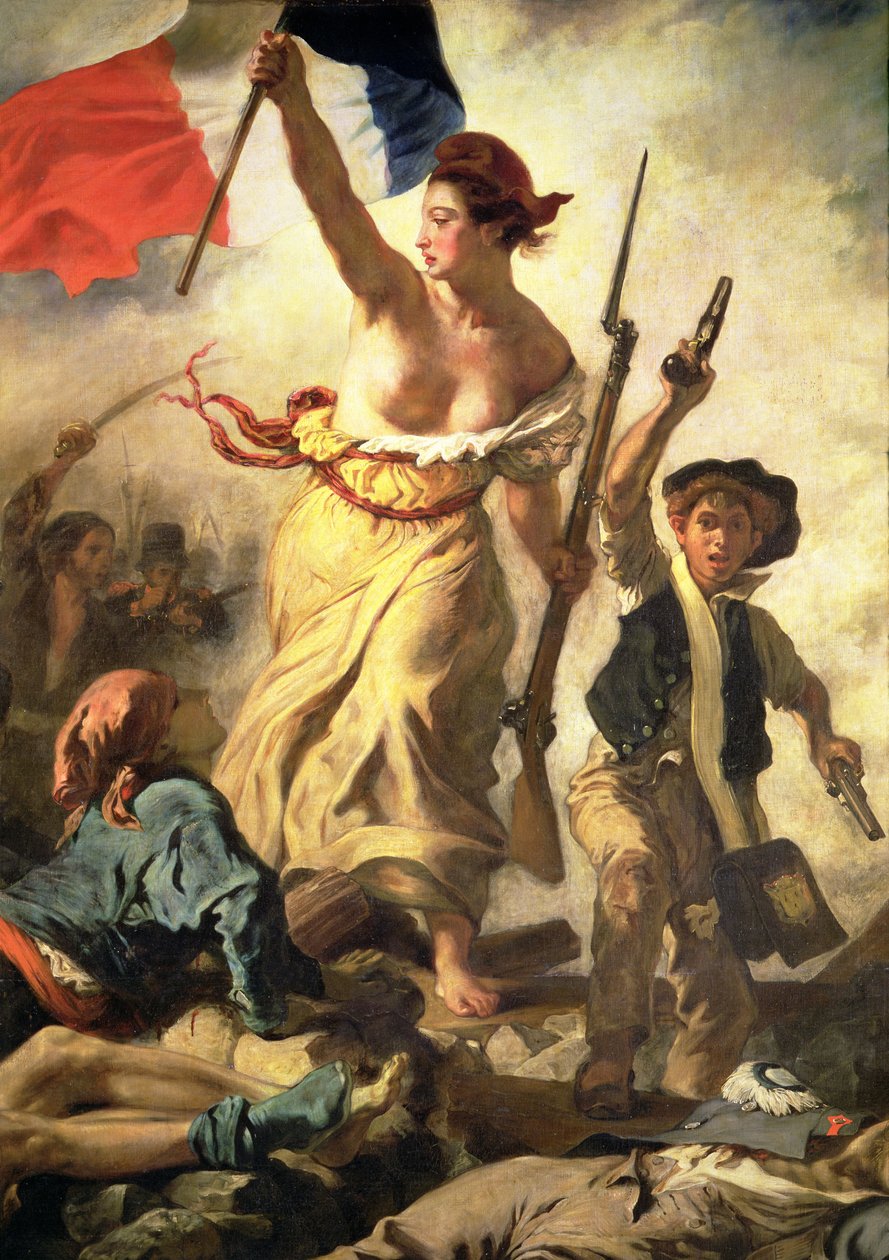 Wolność wiodąca lud, 28 lipca 1830, ok. 1830-31 olej na płótnie, detal z 3692 autorstwa Ferdinand Victor Eugene Delacroix