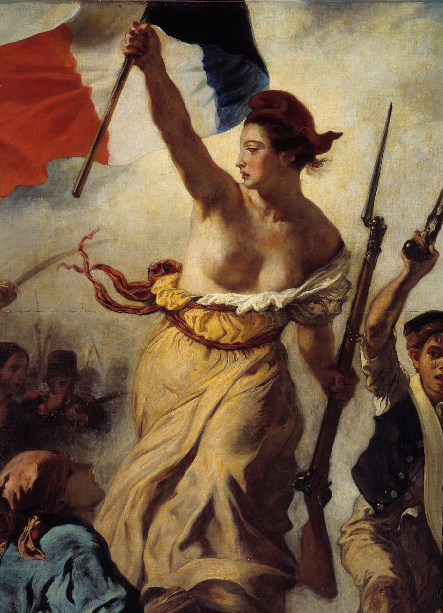 Wolność prowadząca naród. Szczegół autorstwa Ferdinand Victor Eugene Delacroix