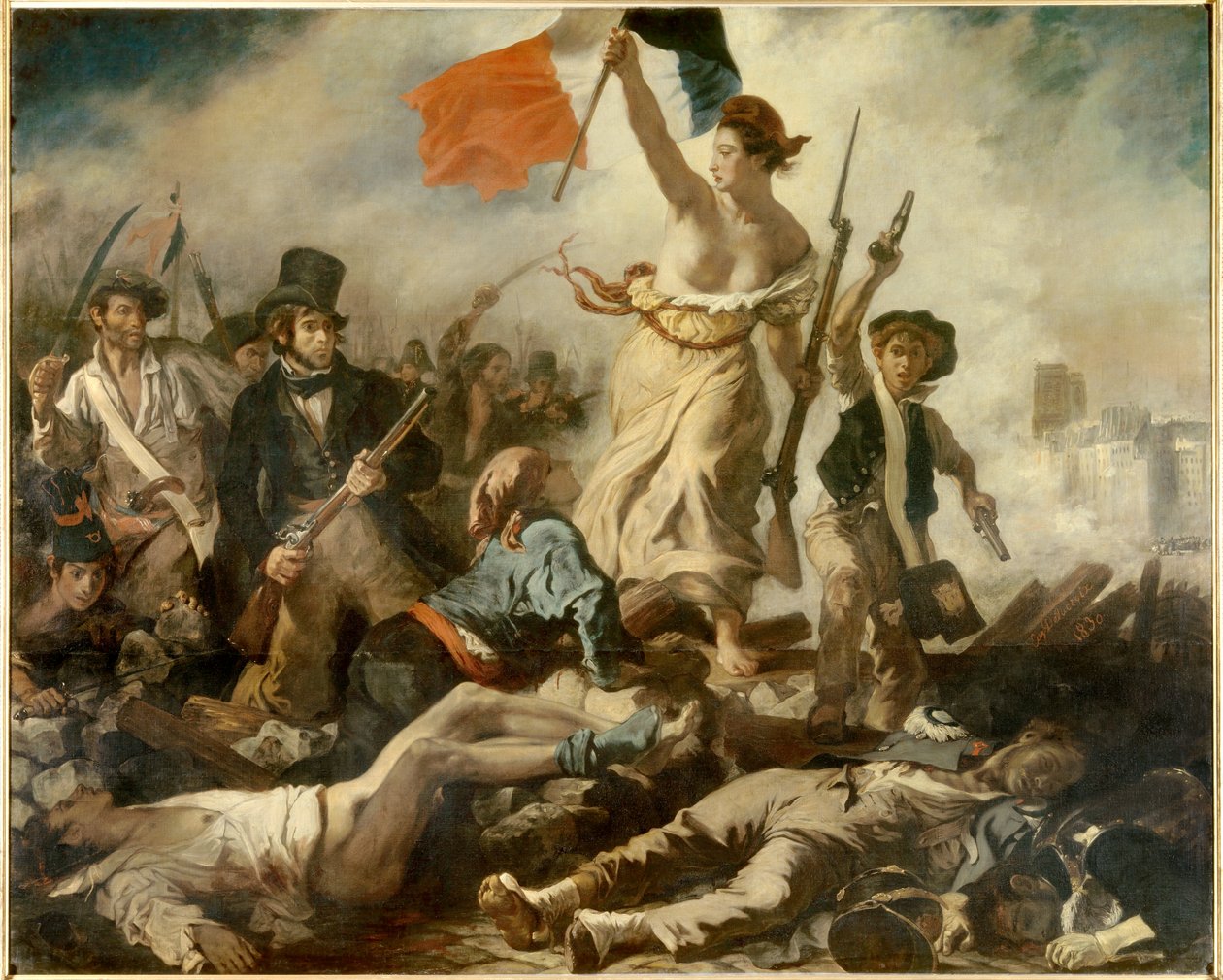 Wolność prowadząca naród, 28 lipca autorstwa Ferdinand Victor Eugene Delacroix