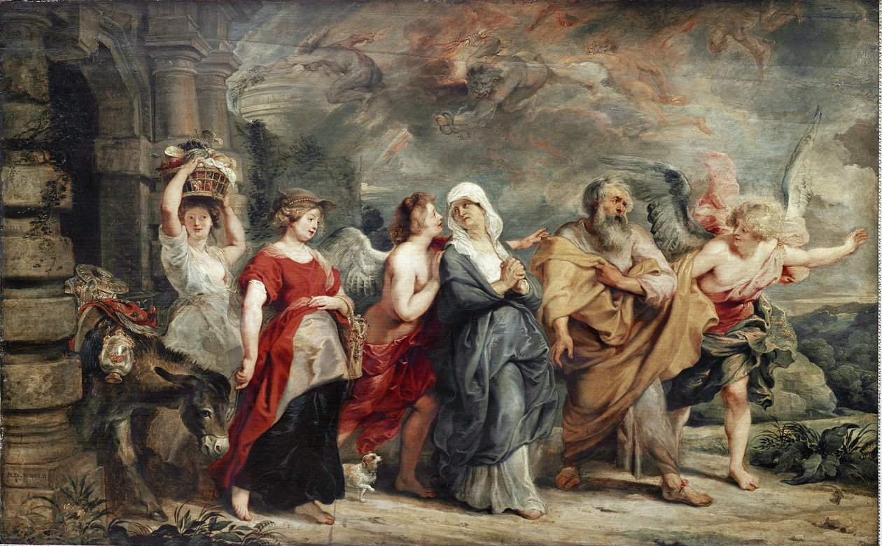 Wyciek Lotha (olej na płótnie, ok. 1841) autorstwa Ferdinand Victor Eugene Delacroix