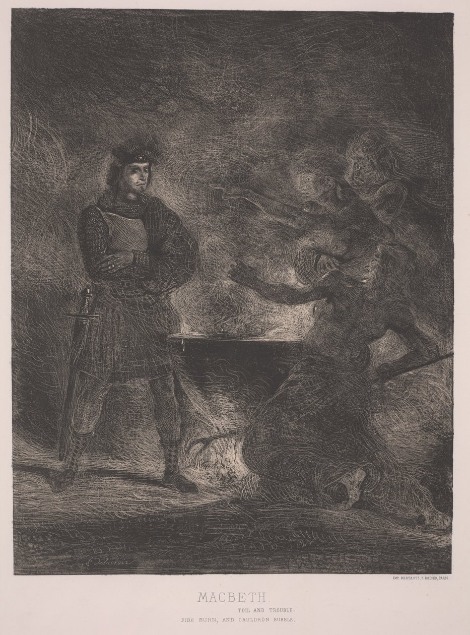 Makbet (akwaforta) autorstwa Ferdinand Victor Eugene Delacroix