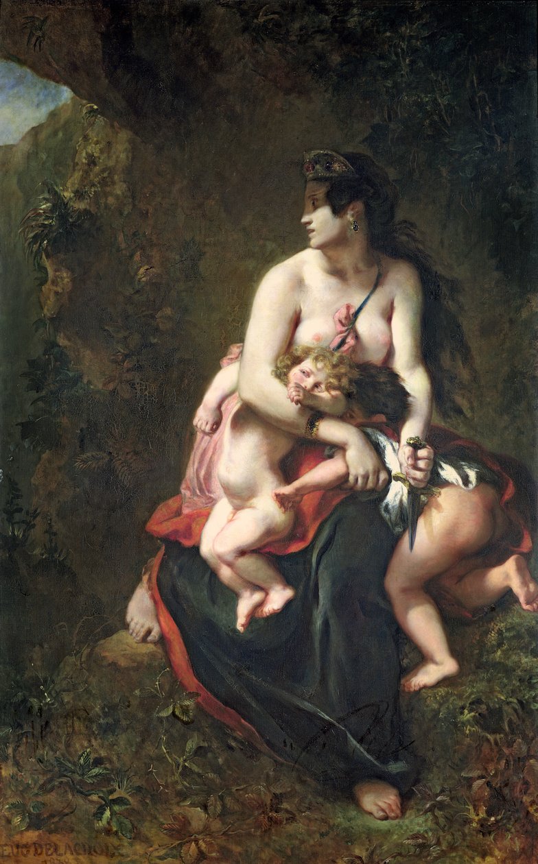Medea, 1838 r. autorstwa Ferdinand Victor Eugene Delacroix