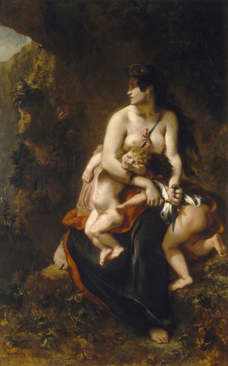 Medea wściekła Medea autorstwa Ferdinand Victor Eugene Delacroix