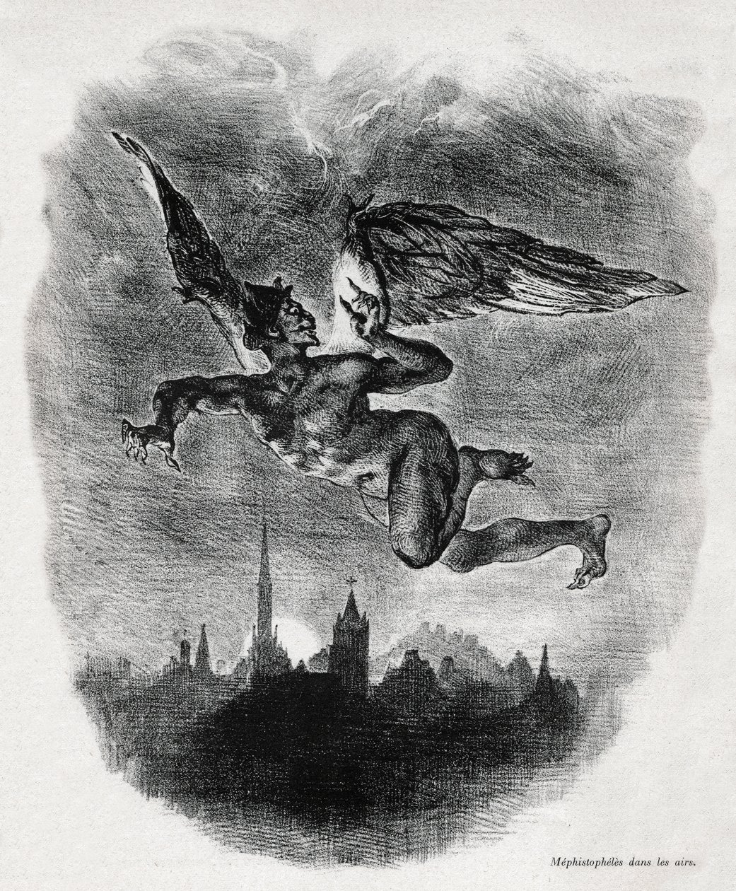 Mefistofeles autorstwa Ferdinand Victor Eugene Delacroix