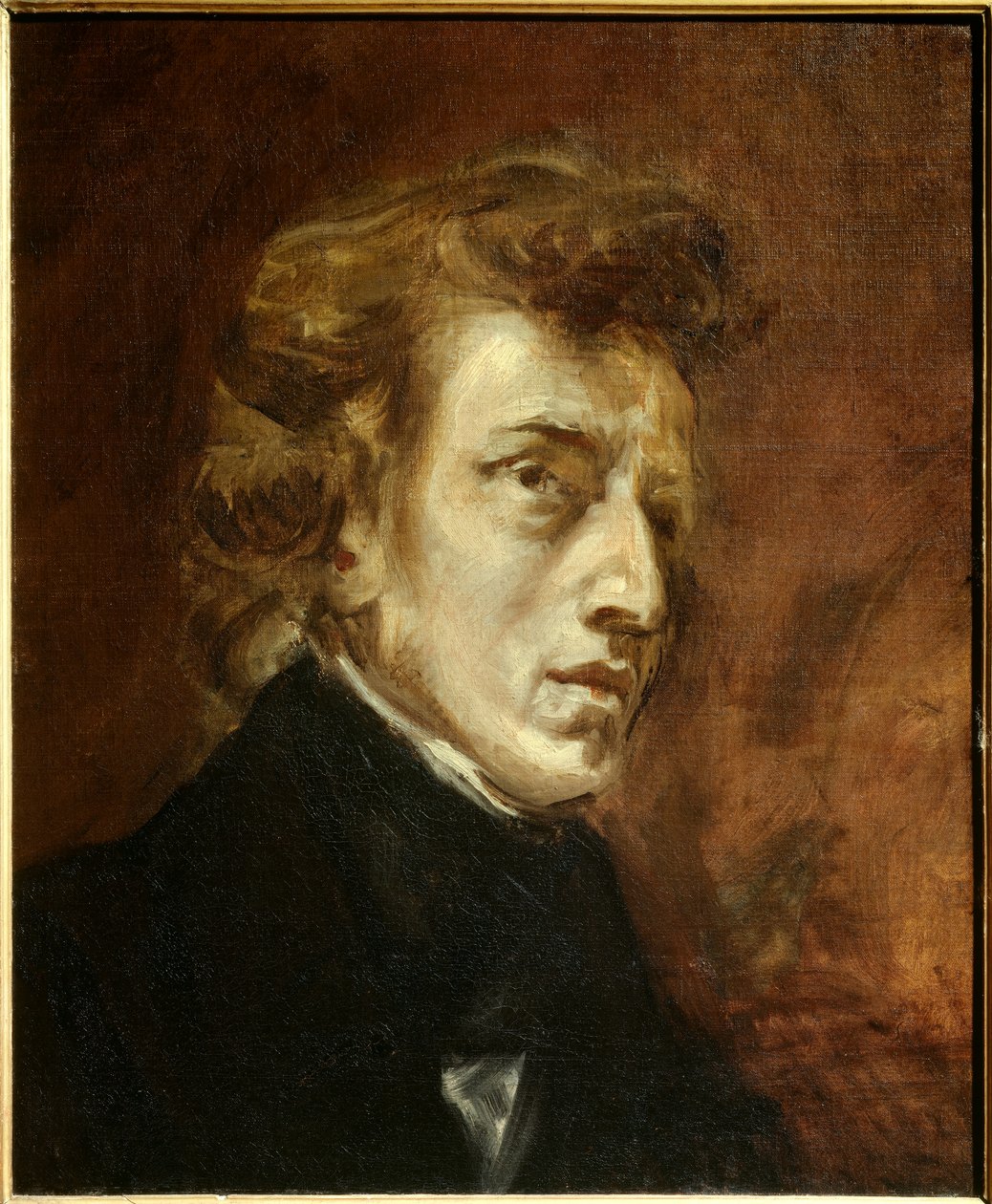 Portret Fryderyka Chopina autorstwa Ferdinand Victor Eugene Delacroix