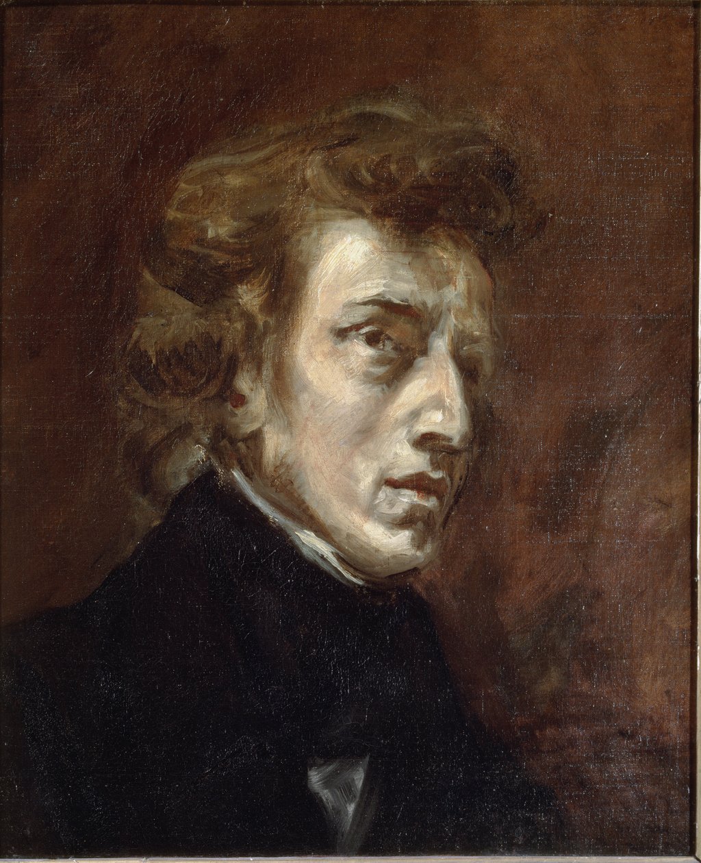 Portret Fryderyka Chopina autorstwa Ferdinand Victor Eugene Delacroix