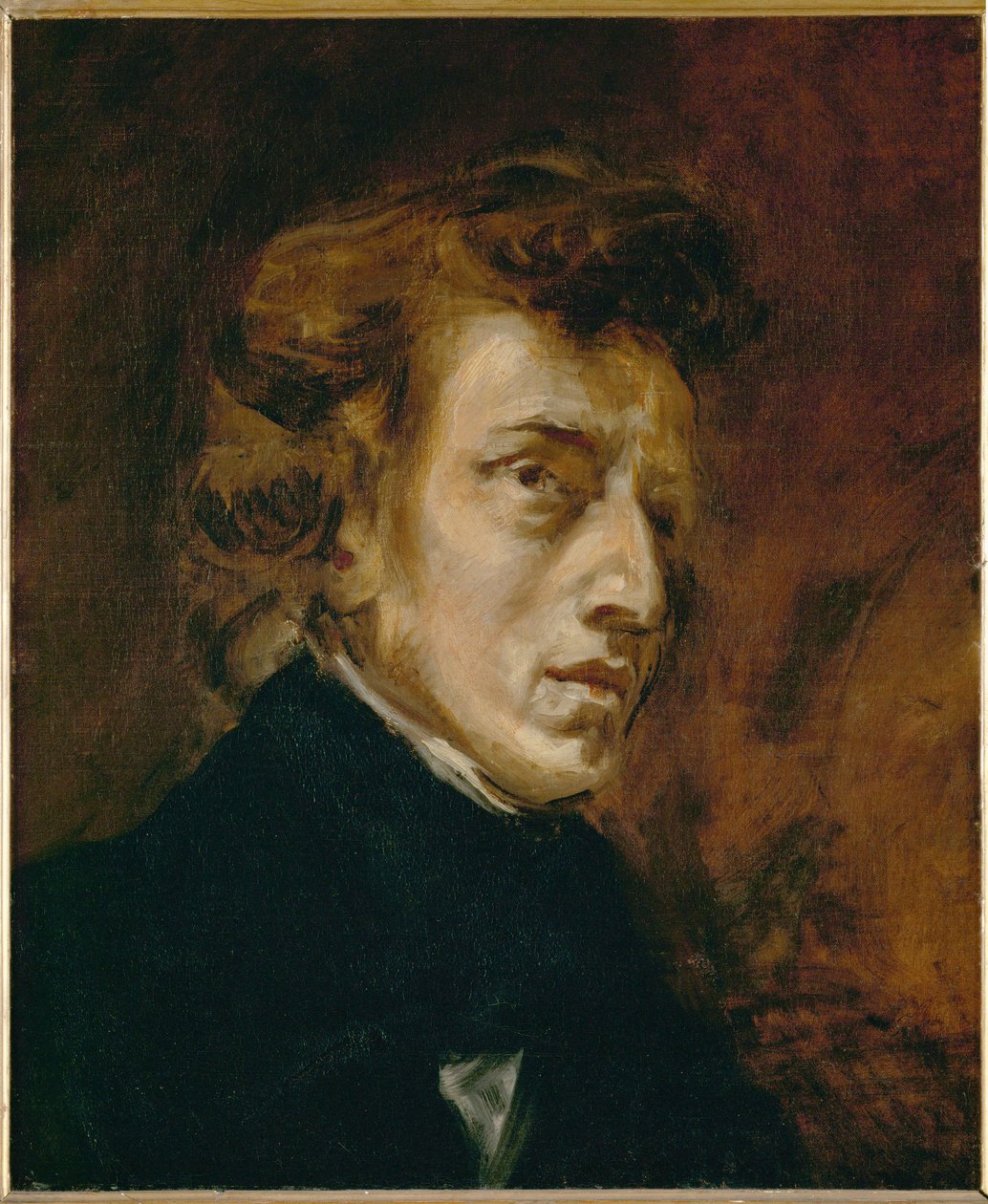 Portret Fryderyka Chopina ... autorstwa Ferdinand Victor Eugene Delacroix