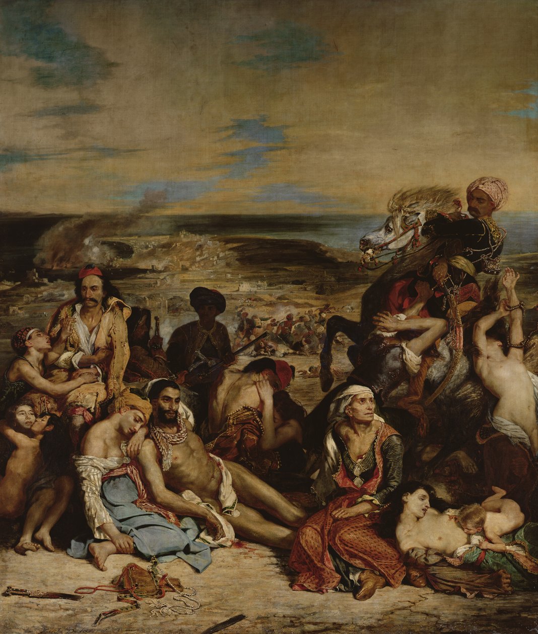 Sceny z masakry na Chios, 1822 autorstwa Ferdinand Victor Eugene Delacroix