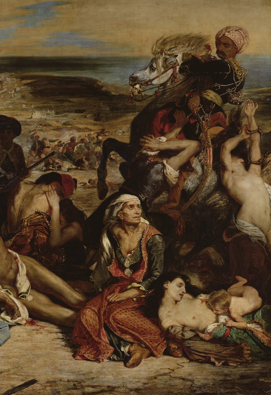Sceny z masakry na Chios, 1822 olej na płótnie, detal z 63566 autorstwa Ferdinand Victor Eugene Delacroix