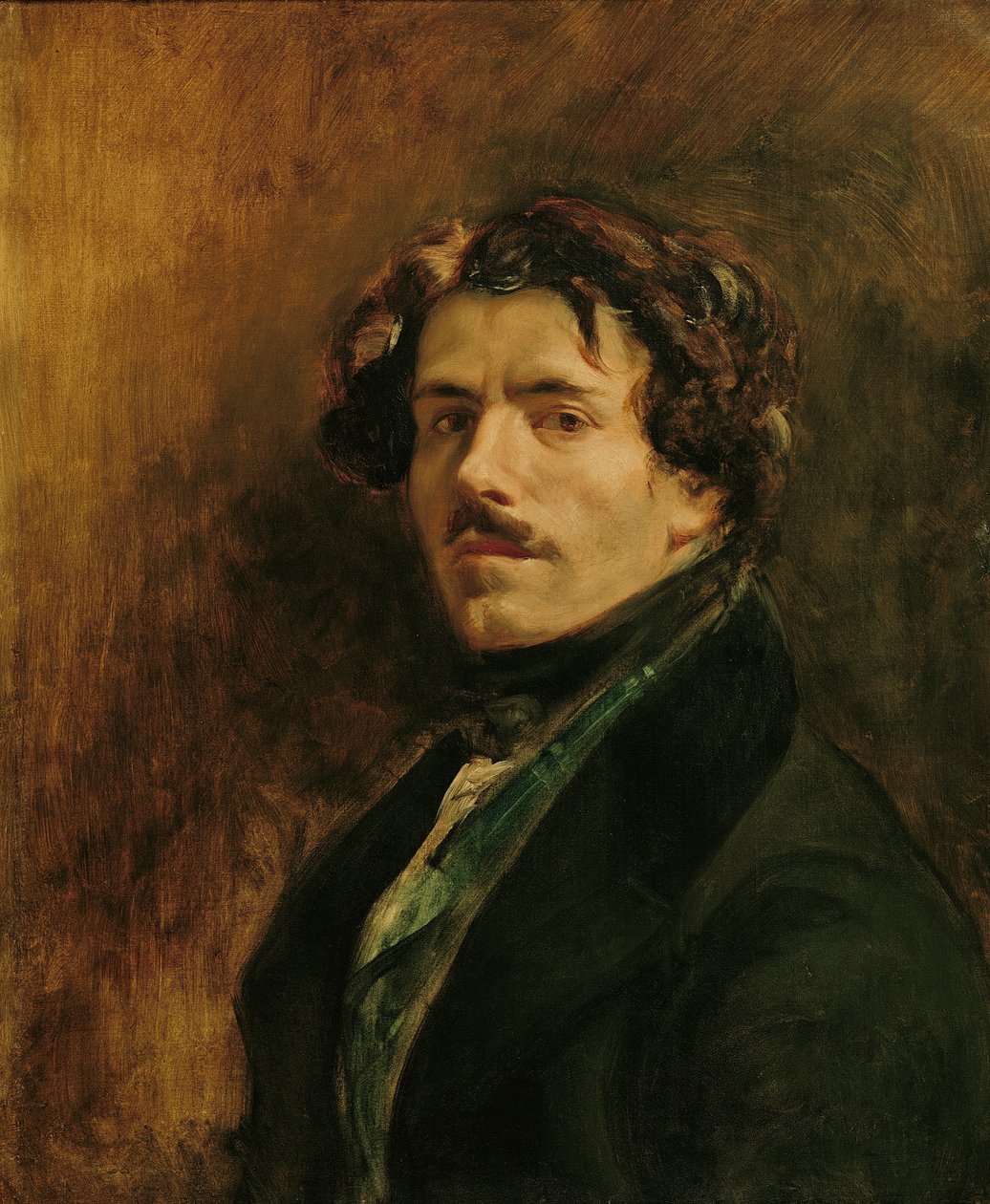 Autoportret, ok. 1837 (olej na płótnie) autorstwa Ferdinand Victor Eugene Delacroix