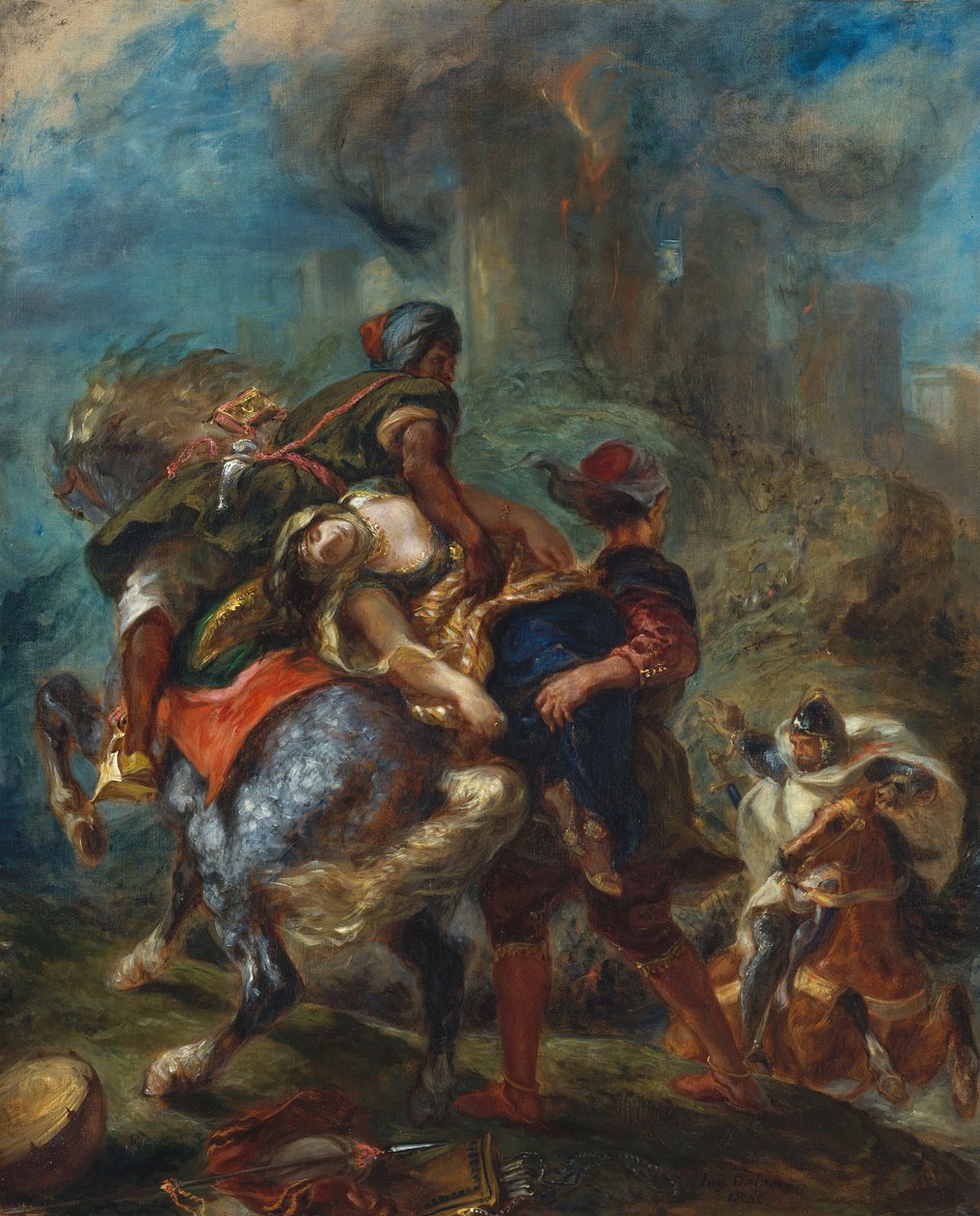 Porwanie Rebeki autorstwa Ferdinand Victor Eugene Delacroix