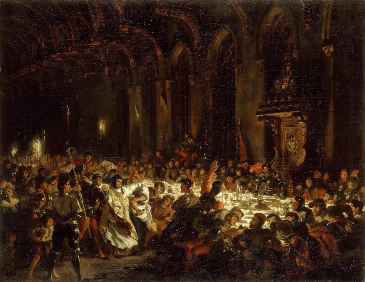 Zabójstwo biskupa Liège autorstwa Ferdinand Victor Eugene Delacroix