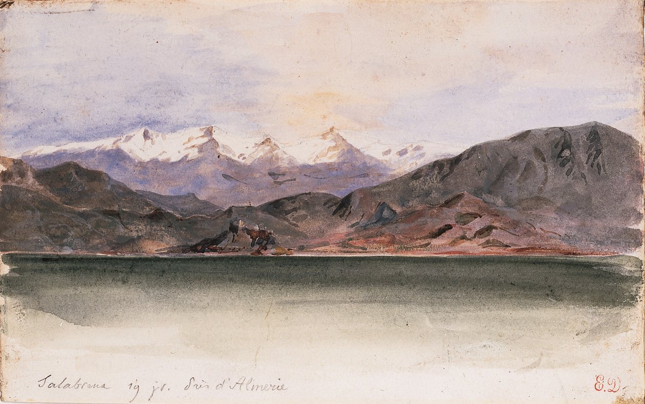 Wybrzeże Hiszpanii w Salabrena autorstwa Ferdinand Victor Eugene Delacroix