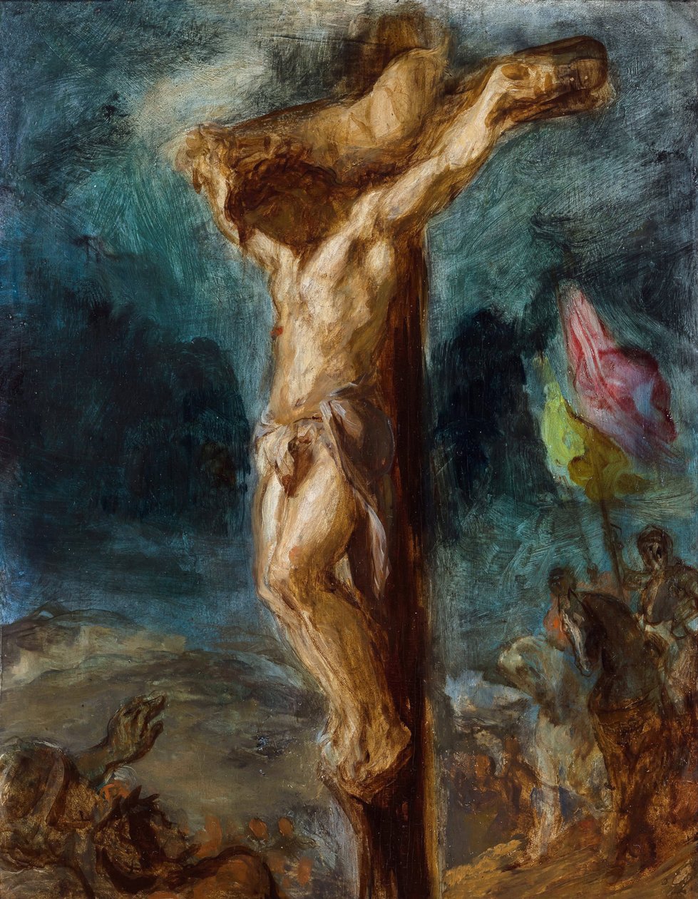 Ukrzyżowanie par Delacroix, Eugeniusz (1798-1863) autorstwa Ferdinand Victor Eugene Delacroix