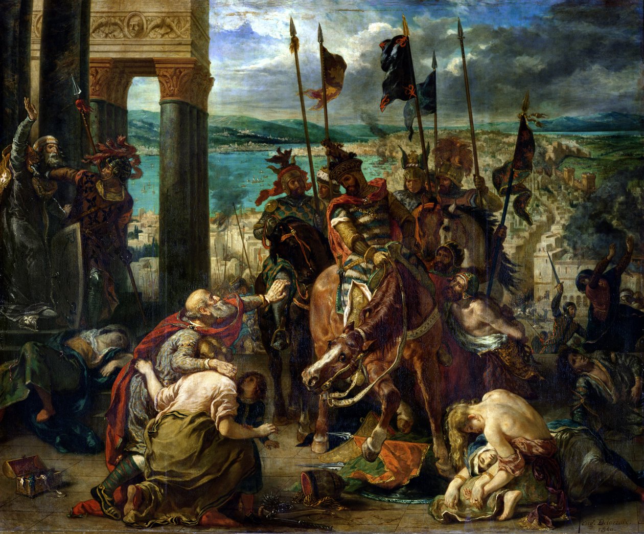 Wjazd krzyżowców do Konstantynopola autorstwa Ferdinand Victor Eugene Delacroix
