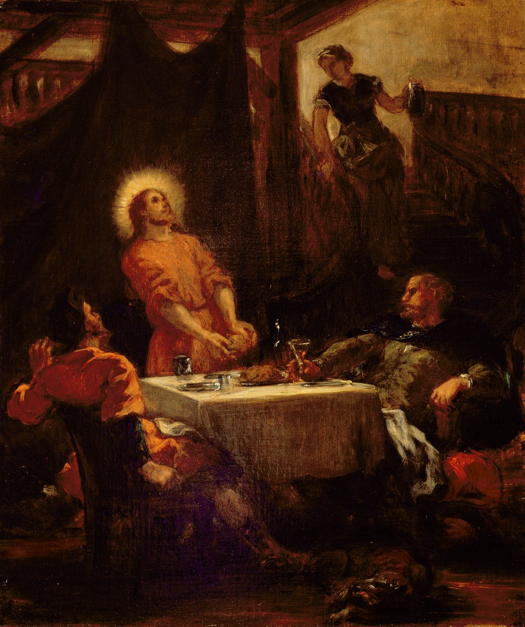 Uczniowie w Emaus, 1853 autorstwa Ferdinand Victor Eugene Delacroix