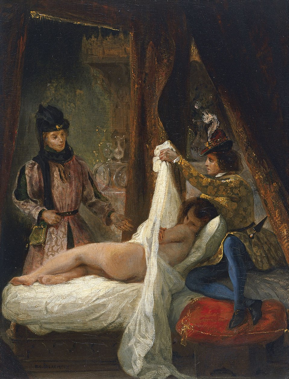 Książę Orleanu ukazujący swego Kochanka, ok. 1930 r. 1826 autorstwa Ferdinand Victor Eugene Delacroix
