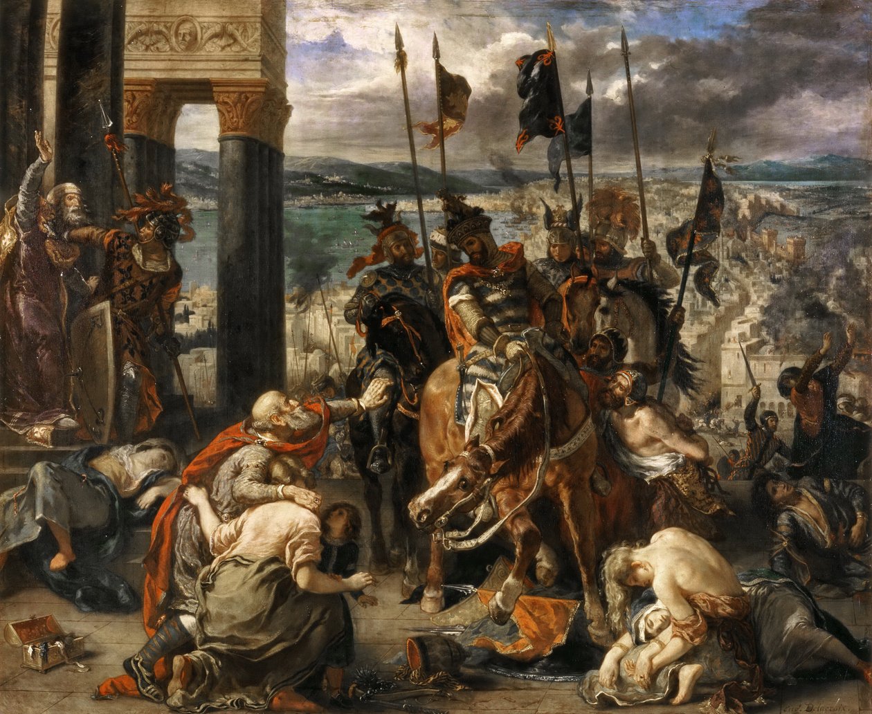 Wejście krzyżowców do Konstantynopola autorstwa Ferdinand Victor Eugene Delacroix