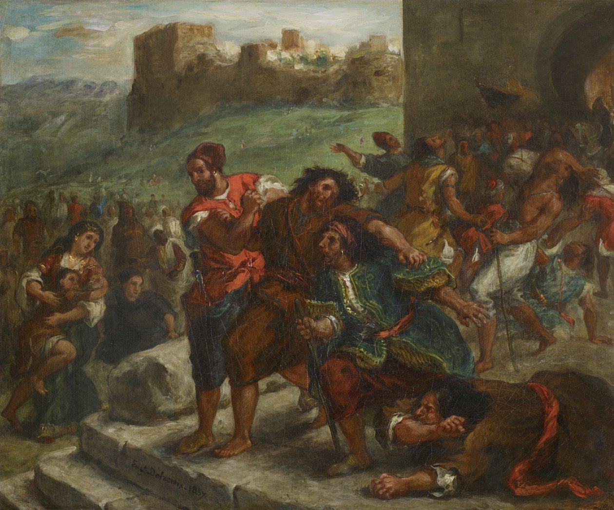 Fanatycy z Tangeru, 1857 autorstwa Ferdinand Victor Eugene Delacroix