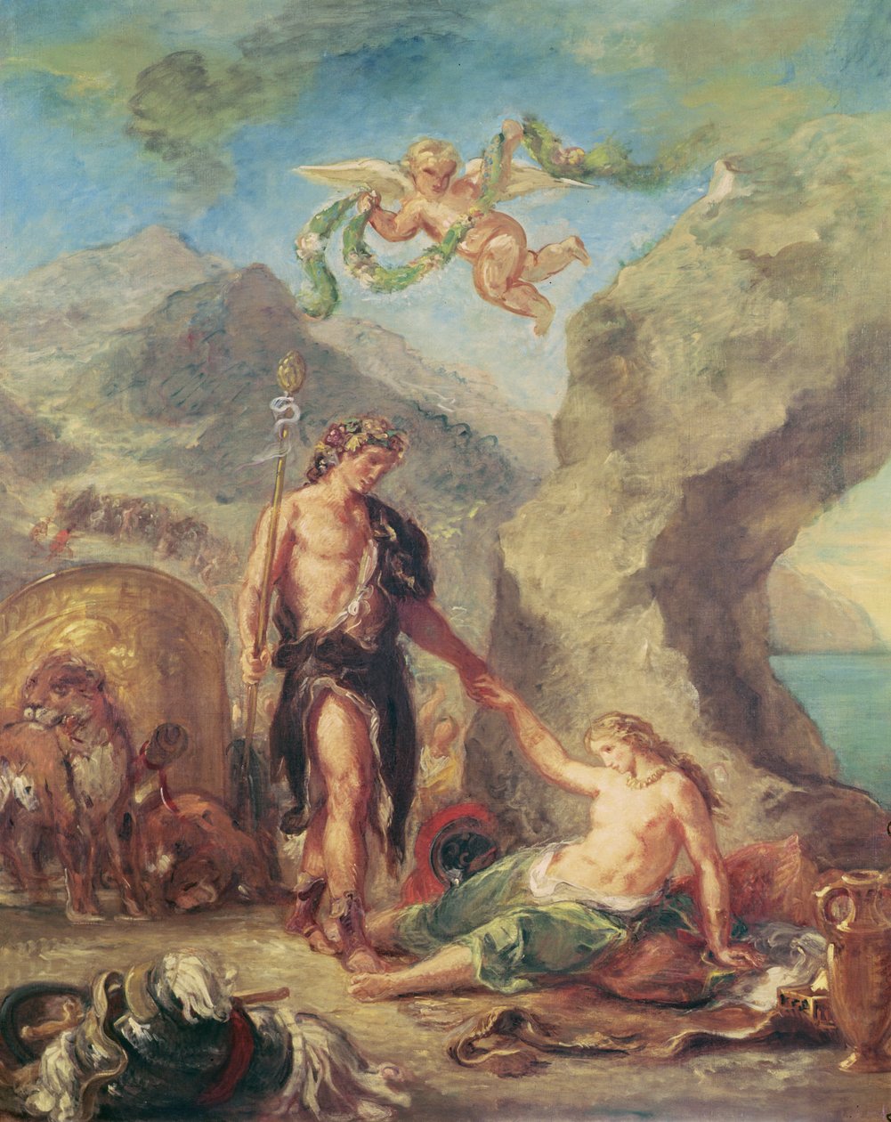 Cztery pory roku. Jesień: Bachus i Ariadna, 1862 autorstwa Ferdinand Victor Eugene Delacroix