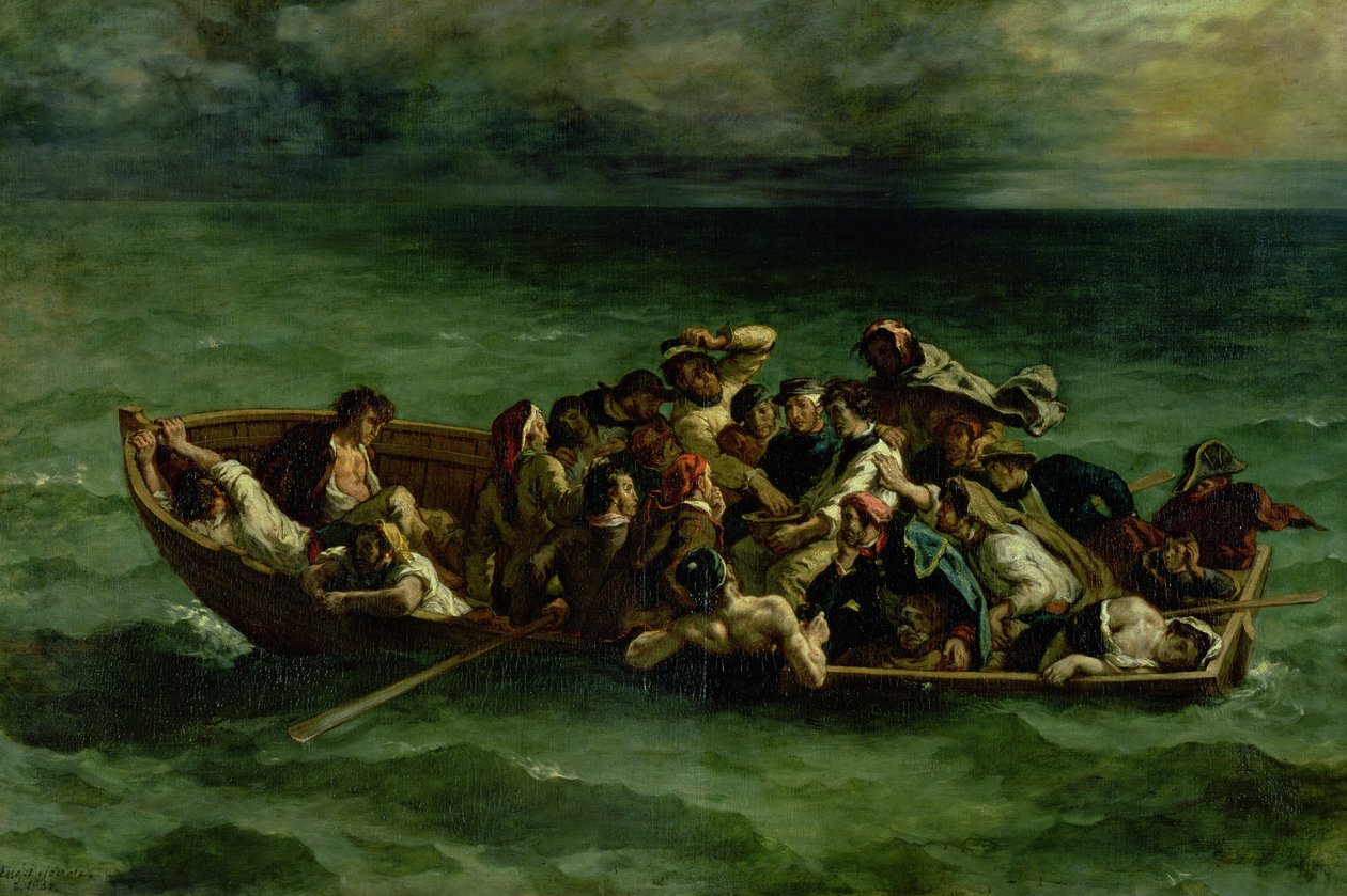 O Naufrágio de Don Juan autorstwa Ferdinand Victor Eugene Delacroix