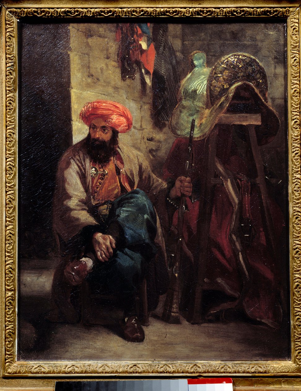 Siodło tureckie Malarstwo Eugene Delacroix (1798-1863) 1825 Nd. 0,41x0,33 m . autorstwa Ferdinand Victor Eugene Delacroix
