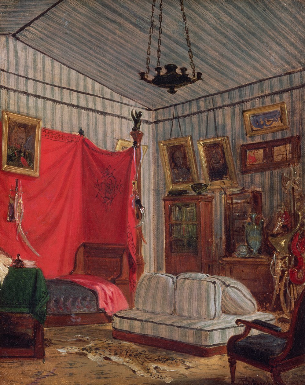 Mieszkanie hrabiego de Mornay, rue de Verneuil, Paryż (gabinet), 1833 autorstwa Ferdinand Victor Eugene Delacroix