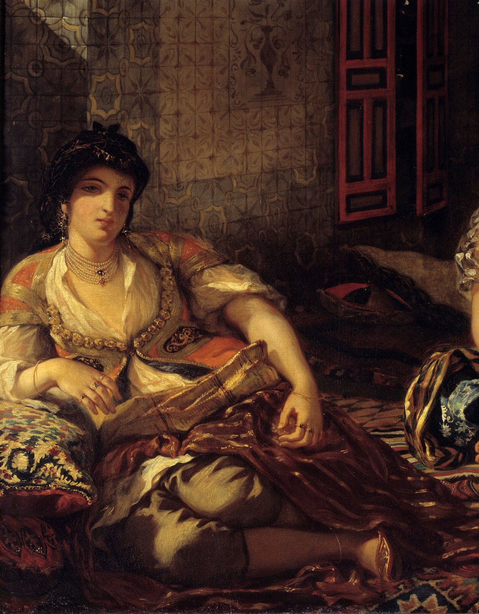 Kobiety z Algieru w swoim mieszkaniu Detail. Obraz Eugene Delacroix (1798-1863) 1834 wym. 1,80 x 2,29 m Paryż. Muzeum w Luwrze autorstwa Ferdinand Victor Eugene Delacroix