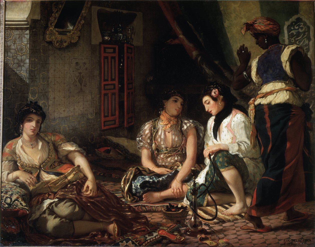 Kobiety z Algieru w swoim mieszkaniu autorstwa Ferdinand Victor Eugene Delacroix