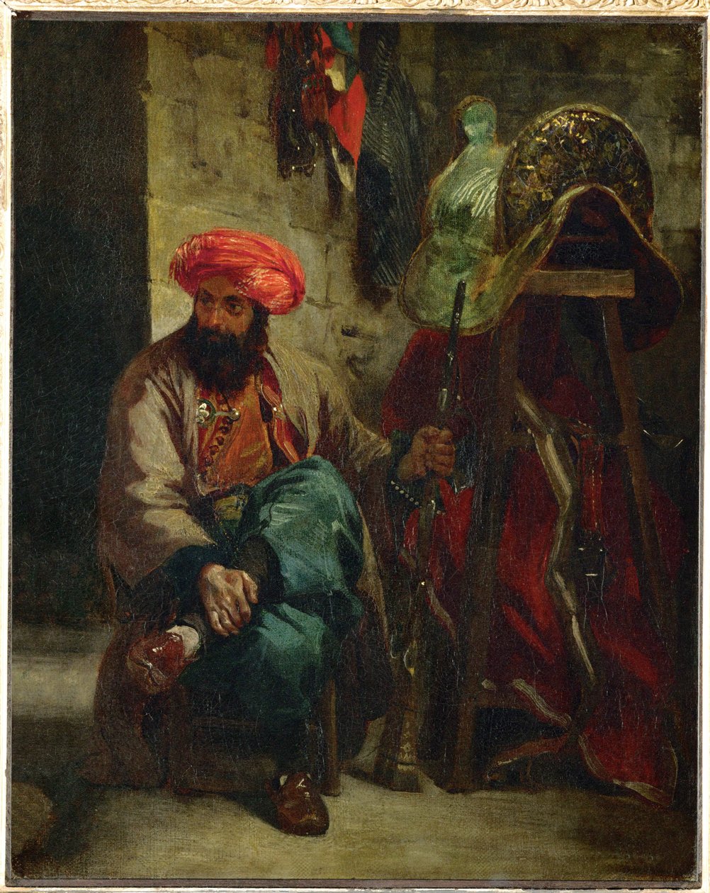 Turk z siodełkiem ... autorstwa Ferdinand Victor Eugene Delacroix
